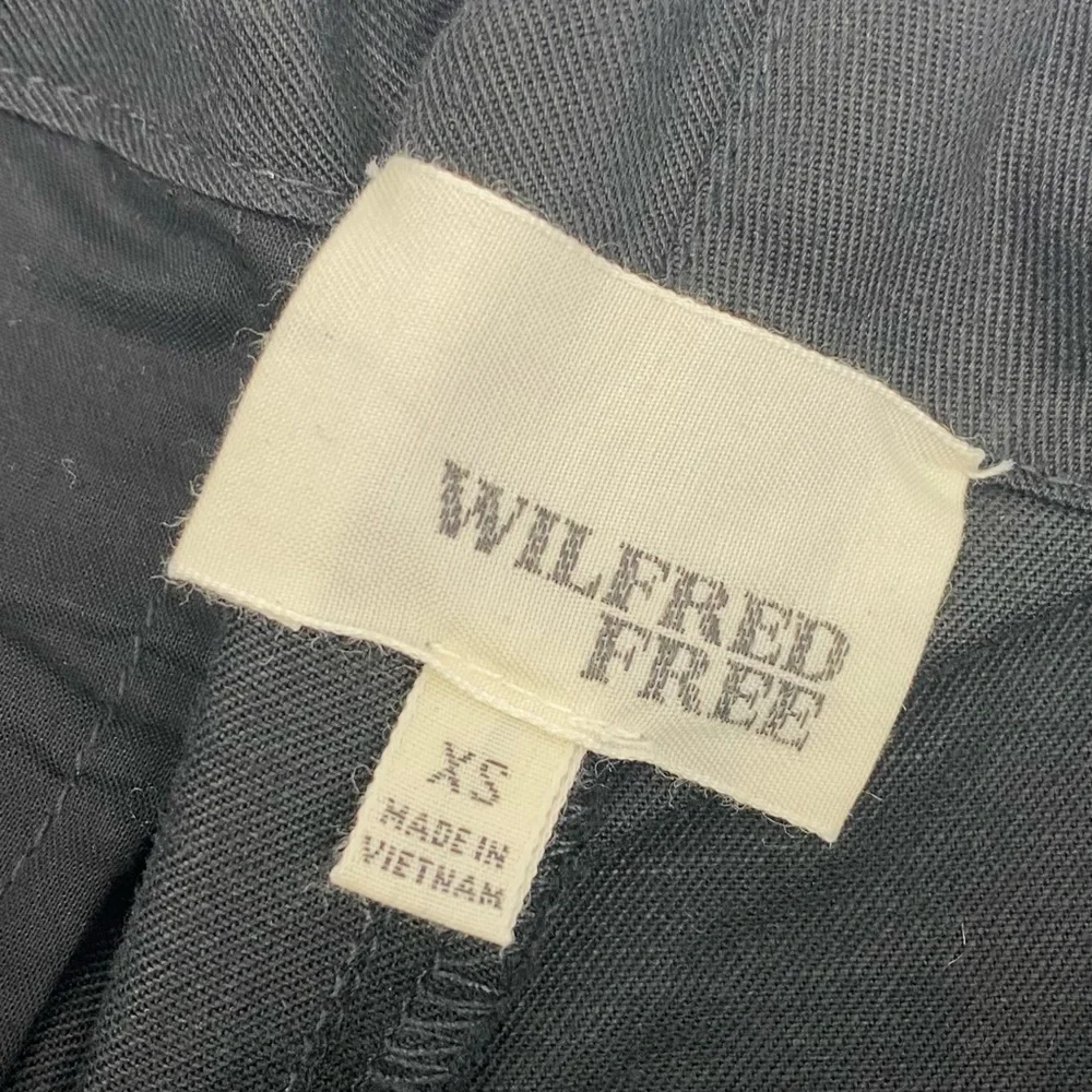 Aritzia X Wilfred Free Emmack Linen Cotton Belted High Rise Tapered Pant Trouser